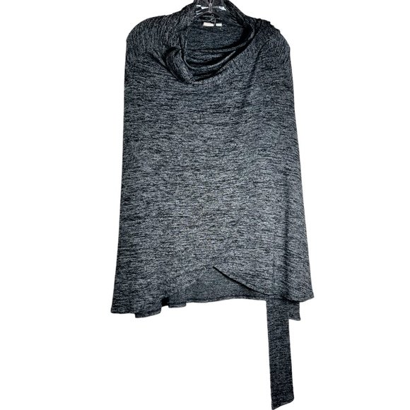 GAP Soft Charcoal Gray Cape Wrap w/Sash Neck Closure, Size S - Picture 10 of 10